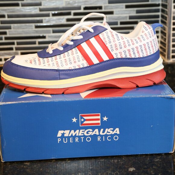 Puerto Rico Mega USA Sneakers Size \